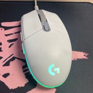White Gaming Mouse with RGB Lighting